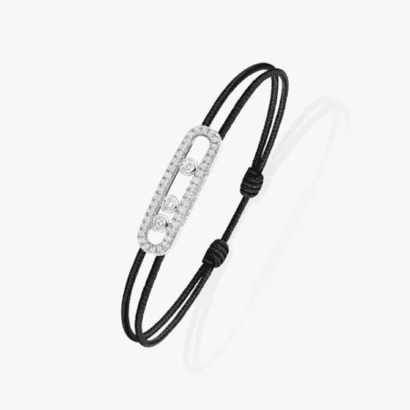 Messika 
Care Pave Diamonds Black Cord Armband