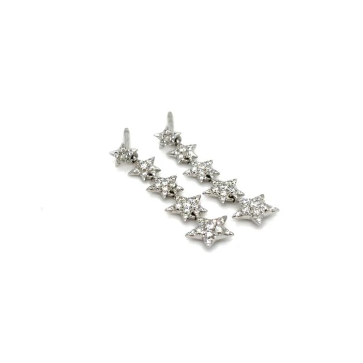 Wtgouden oorhangers sterretje oorhangers tot=0.54crt G-VS Wtgouden oorhangers sterretje oorhangers tot=0.54crt G-VS